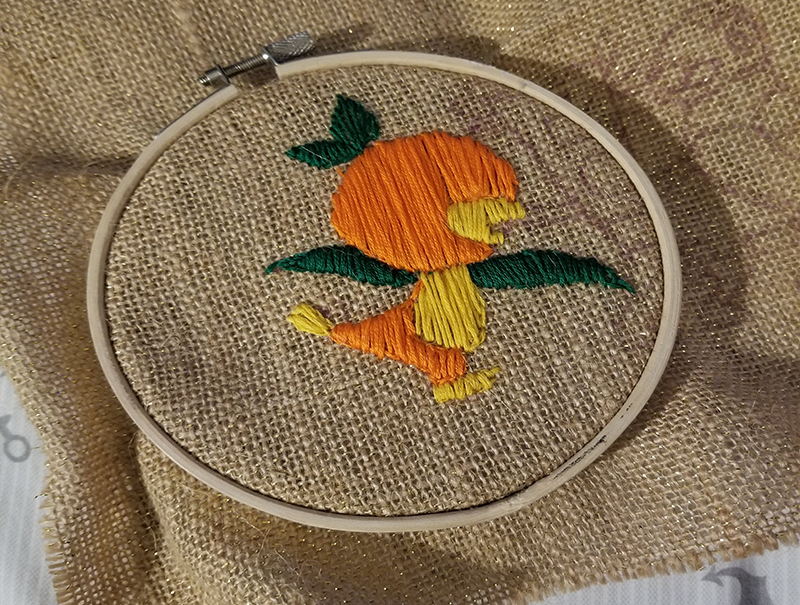 Disney Orange Bird Embroidery