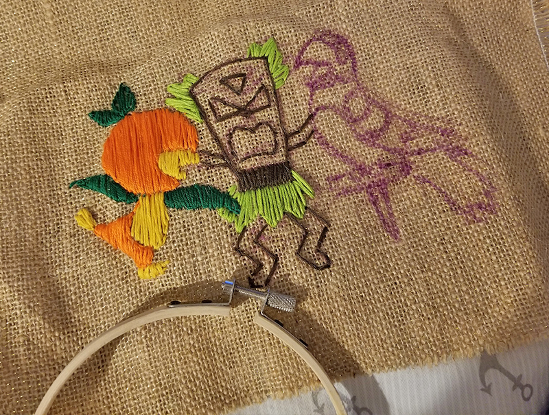 Disney Tiki Room Embroidery