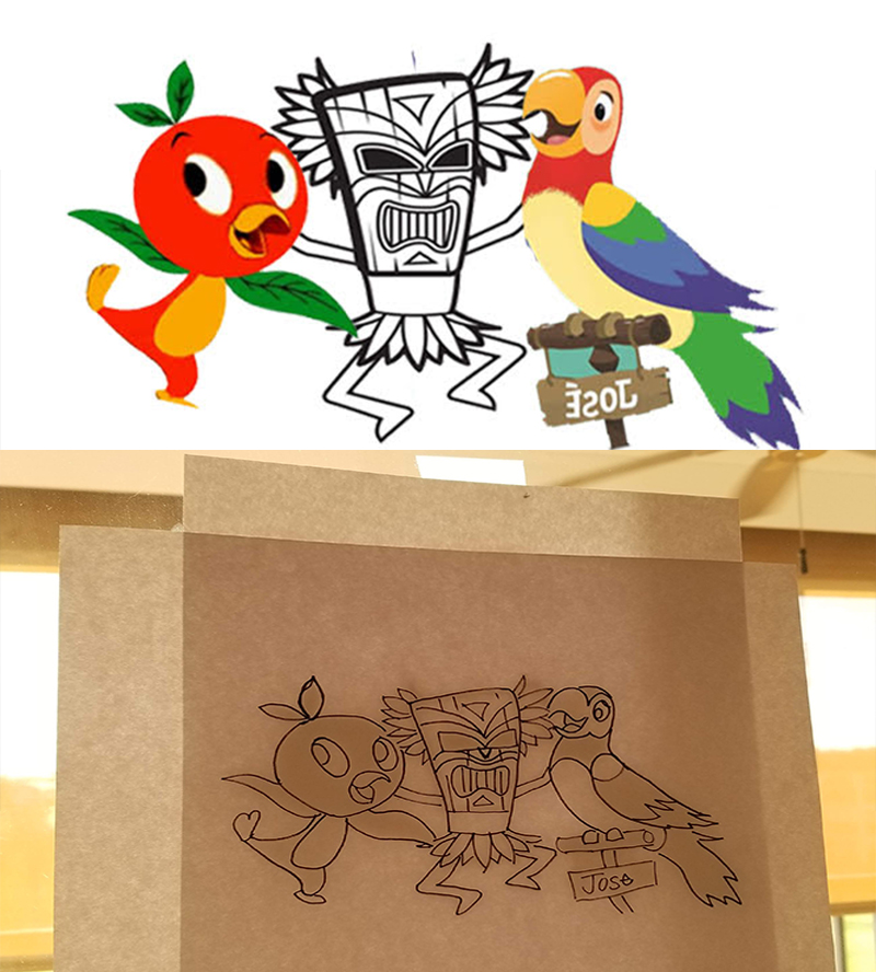 Disney Tiki Room Image Transfer